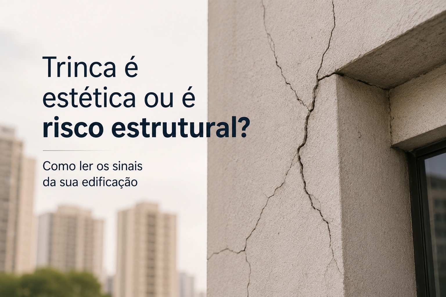 Trinca é estética ou risco estrutural | Alfer Engenharia